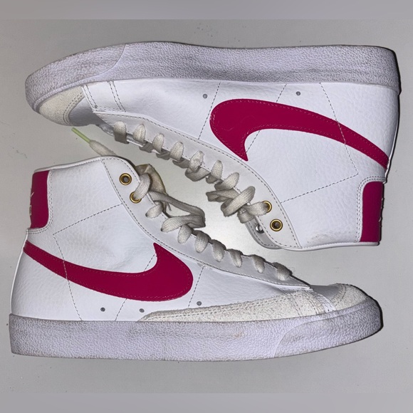 Nike Blazer Mid 77 Vintage World Tour Sneakers White Pink Magenta Women’s 8.5 - Picture 2 of 14